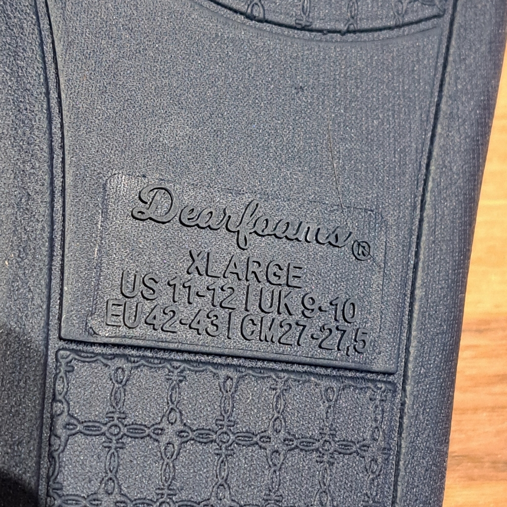 Dark Blue Dearfoams Women's Slippers XL (11-12) - Picture 7 of 9